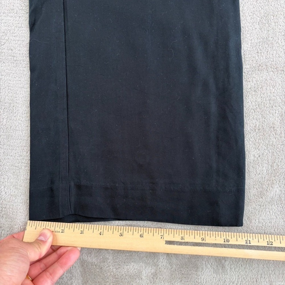 Abercrombie & Fitch Pleated Trouser Wide Leg High Rise Pants in Black Women XS - Picture 6 of 9
